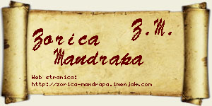 Zorica Mandrapa vizit kartica
